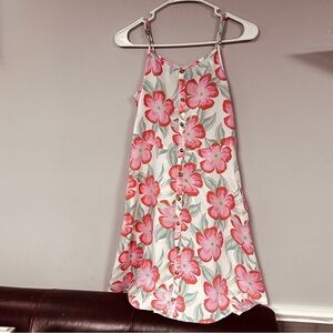 SO, soft springy  Pastel  Pink / white / Green floral sundress, Girls' 14 / 16